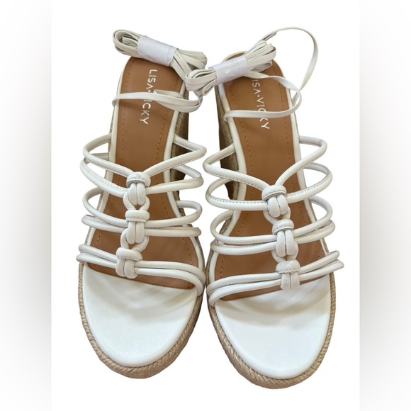 Nordstrom Lisa Vicky White Gladiator Sandals with Strappy Design - Picture 1 of 11